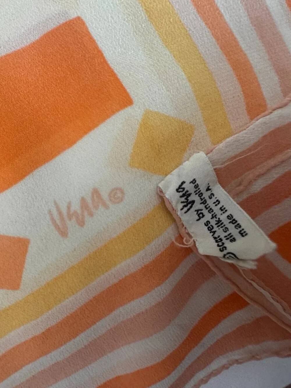 Mod Pop! Vintage Vera Neumann Geometric Scarf Made in USA 29